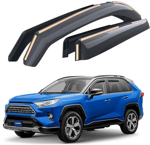 Goodyear Windabweiser für/kompatible mit Toyota RAV4 2019-2025 (V) - Integrierte Regenabweiser - Autofenster Regenschutz - Ermöglichen Frischluft - Waschstraßenfest - Einfache Montage 4 Set