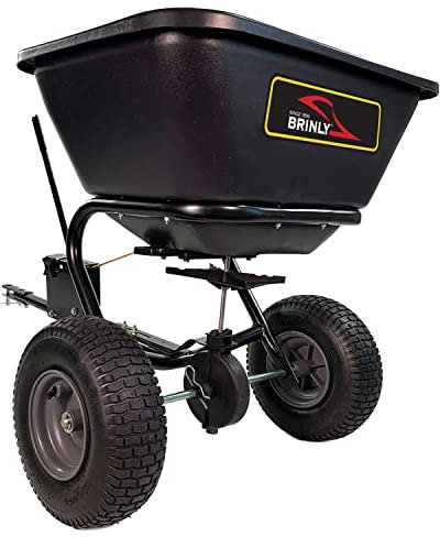 Brinly BS26BH-A - Spandiconcime da Traino con Copertura Resistente alle intemperie e Attacco Universale, 56,7 kg.