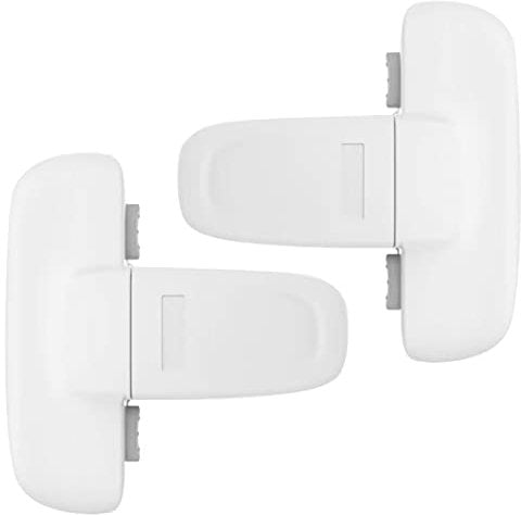2 Pack Fridge Lock for Kids, Home Fridge Door Lock Baby Safety Refrigerator Lock for Refrigerator Door Freeze Door (White)