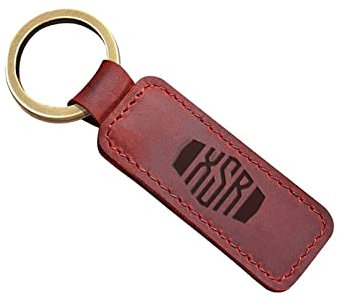 Anneaux Porte-clés pour Ya-ma-ha XSR 155 300 700 900 Porte-clés Moto en Peau De Vache Porte-clés (Couleur : Rouge)