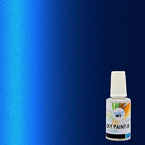 CARSKY stylo retouche peinture carrosserie compatible avec Suzuki Moto Gran Blue YC2 (flacon pinceau 20ml) + vernis brillant (flacon pinceau 20ml)