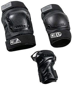 HUDORA Protektoren-Set Pro - Set aus schwarzen Knieschonern, Hand- & Ellenbogenschützern für Kinder & Erwachsene - Gelenkschoner ideal zum Inliner, Rollschuh, Skateboard & Scooter Fahren - Größe XL