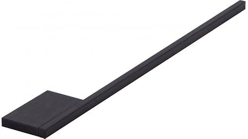 SIRO Handtuchhalter Freilassing, Modern, Aluminium schwarz, 380 mm x 50 mm x 10 mm, LA 48 mm, 2142-380AL74