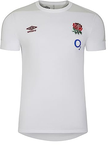 Umbro Herren England Präsentation Tee Ss (O2) T-Shirt, Weiß/Tau, 3XL