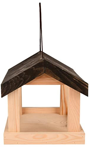 Esschert Design Futterhaus zum Aufhängen - 100% FSC® Kiefernholz & PES