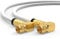 SAT Kabel 7,5m Satellitenkabel SAT TV Antennenkabel Digital Koaxialkabel Coaxial Internet 2x F-Stecker 90° Grad Gewinkelt Winkelstecker Router Modem Anschlusskabel HD 4K UHD DVB-S DVB-S2 Weiß