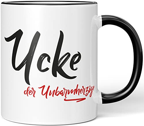 JUNIWORDS Tasse, Ucke, der Unbarmherzige, Schwarz (5305852)