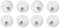 fiXte White Self Adhesive Cable Tidy Clips 15mm Pack of 8