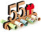Giftota - 55. Geburtstag Geldgeschenk Holz - Geschenk zum 55.Geburtstag - Geburtstag Jubiläum - Geschenke aus Holz - Geschenke für Freunde, Familie