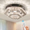 CXGLEAMING 29cm Moderne Kronleuchter Kristall LED Deckenleuchte Pendelleuchte für Wohnzimmer Schlafzimmer Badezimmer Küche Flur Halb Eingebettet 45W (Helligkeit/Farbtemperatur einstellbar)