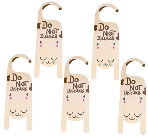 Ciieeo 5 Piezas Hotel no molestar cartel de puerta 5 piezas etiquetas de puerta de hotel etiquetas de puerta de plástico del hotel emblemas colgador de señal de perilla Perchero conectar