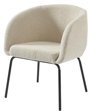 BAÏTA Fauteuil Belem en Tissu Bouclette Beige