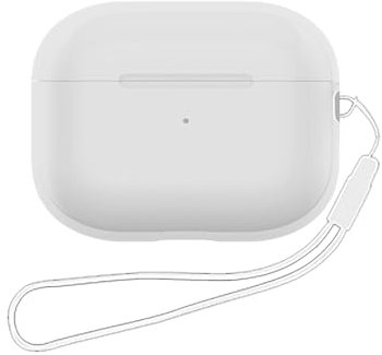 Airpods Pro 2 Hülle Weiche Silikon Schutzhülle Case Cover Kompatibel mit Apple AirPods Pro 2nd Generation Hülle 2022 Front LED Sichtbar (Transparent Weiß)