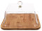 Wensmy Wood Cake Stand with Dome Dessert Display Square Cake Serving Tray with Acrylic Lid Chocolate Cupcake Candy Display Plate Multifunctional Cake Holder for Birthday Wedding Party
