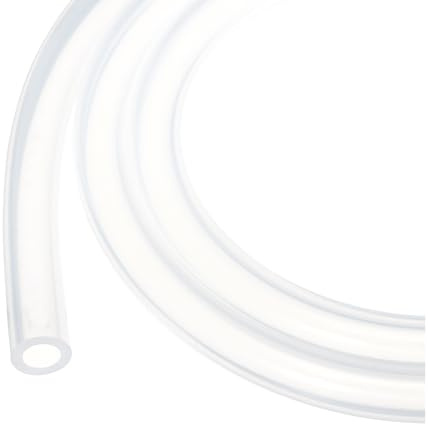 Rebower Tuyau en Silicone de 3 Mètres, 9 mm de DI et 12 mm de DE, Transparent, en Plastique Industriel, pour Pompage, Vidange, Irrigation, Brassage, 3/8 x 1/2