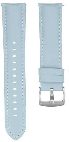sourcing map Leather Watch Band 22mm Quick Release Genuine Leather Replacement Watch Straps with Stainless Steel Buckle and Spring Bar for Men Women Watch Smartwatch, Light Blue
