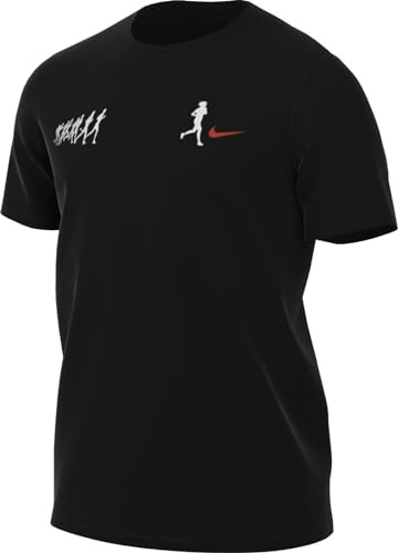 NIKE Herren Df Run Energy T-Shirt, Black, L