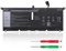 KXRSII DXGH8 Batterie pour Dell XPS 13 9370 9380 7390 Inspiron 5390 5391 7490 7390 2-in-1 7391 2-in-1 Latitude 3301 E3301 Vostro 5390 5391 Series H754V V48RM HK6N5 P82G001 P82G002 P113G 52Wh, 6500mAh