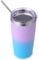 Volhoply 20oz 550ml Travel Insulated Tumbler with Lid and Straw, Double Wall Insulated Travel Iced Coffee Mug Fits Cup Holder,Powder Coated Cups for Hot & Cold Drinks, BPA Free（Lavender,1 Set）