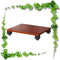 HAEKEBC Audio Video-Medienständer 1/2/3-stöckige Medienregale AV-Medienständer Audio-Rack Stereo Komponenten Aufbewahrungsschrank Massivholz-HiFi-Ständer(Brown,10cm-3.9in)