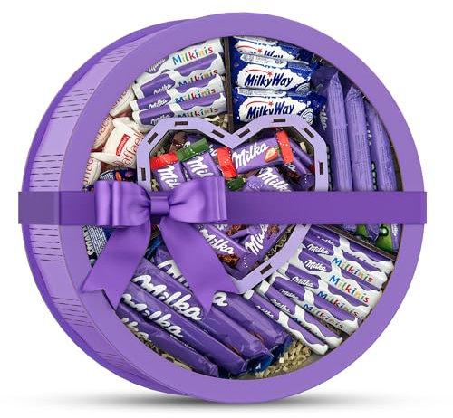 Schokoladen Geschenk Box mit Milka | XXL Süßigkeiten Großpackung | Ausgefallenes Geburtstagsgeschenk, Hochzeitsgeschenk, Weihnachten | Einzigartige Geschenk Idee für Frauen, Männer, Kinder