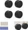 Lot de 4 clips de fixation pour miroir - Noir - Fixation par serrage - Support de rétroviseur - Mise à niveau de la fixation à double vitre - Pour miroirs, photos en verre, images acryliques et photos
