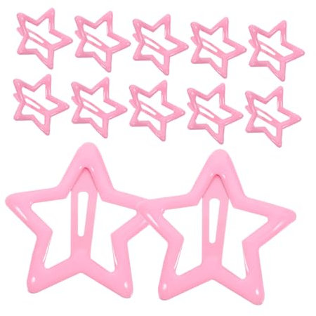 CALLARON Barrettes à Cheveux Étoiles Pression 40 Pièces Métal Rose Petites Pinces Pour Cheveux Fins Femme Accessoires Coiffure Quotidienne