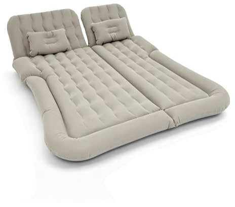 Atnhyruhd Luftmatratze Camping mit Aufblaspumpe Luftbett 2 Personen Luftmatratze Selbstaufblasend Schnelle Inflation Campingmatte Luftbett Tragfähigkeit: 250kg 174x126cm