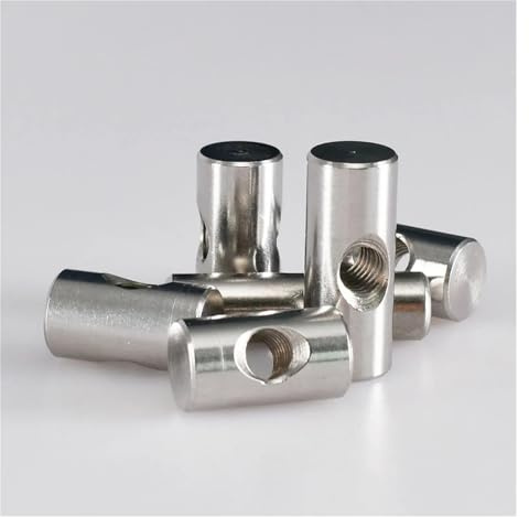 M4 M5 M6 Edelstahl Barrel Bolzen Zylindrischen Pin Dübel Kreuz Loch Hammer Eingebettete Mutter(M5x12 (10Pcs))