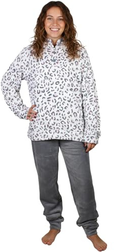 Leedya Pigiama Donna Invernale in Coral, Made in Italy – Morbido e Caldo Come Il Pile ma più Pregiato - Abbigliamento da Casa e Idea Regalo Donna