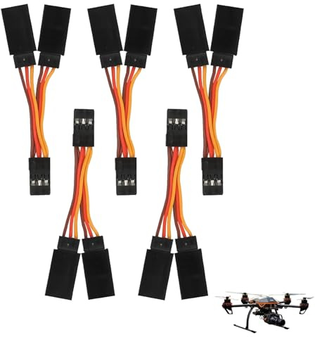 5 Stück Servo Y-Kabelbaum Verlängerungskabeln, 1 auf 2 Stecker auf Buchse, 7 cm, für RC-Modelle, für ferngesteuerte Autos, Flugzeuge, Hubschrauber und Drohnen, langlebig und flexibel