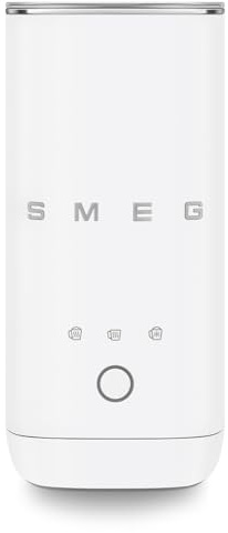 Smeg Retro 50s Style Mini Milk Frother, Pre Set Functions, Manual Function, 500W, White, MFF02WHMUK