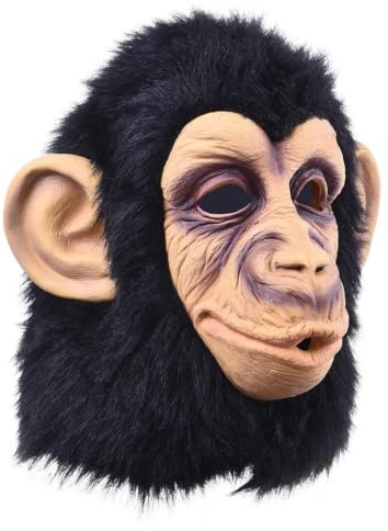 Fyrdyn Halloween Monkey Masque Soft Comfortable Full Face Prop