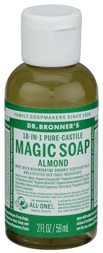 Dr Bronner Organic Almond Castile Liquid Soap 59 ml by Dr. Bronner