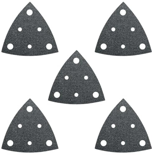 FEIN Schleifblätter Korn 240, Kantenlänge 80 mm, VE 5 St., Für den universellen Einsatz auf nahezu allen Materialien. Gelocht, Klettschnellbefestigung