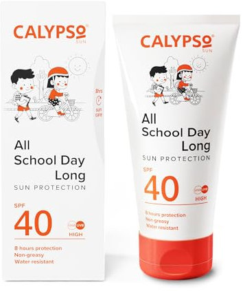 Calypso All School Day Long Sun Lotion SPF 40 | 150ml | Water Resistant Sunscreen
