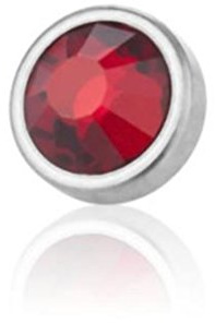 eeddoo Piercingkugel Klemmkugel flach Silber Edelstahl