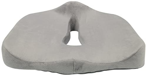 RoadPro RPC16 Memory Foam Seat Cushion - Office Chair Cushion and Car Truck Accessory - Gray