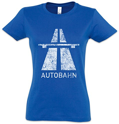 Urban Backwoods Autobahn Damen T-Shirt Blau Größe XL