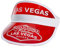Red Las Vegas Poker Dealer Bingo Plastic Clear Visor Hat Fear & Loathing