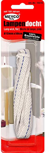 Lampendocht flach 12mm x 50 cm 100%Baumwolle 155-19