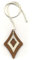 Gallay Collier Rautenbarock braun beige 3tlg 90 cm