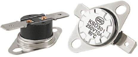 sourcing map KSD301 250V 10A 176F 80 ° C NC Termostato Control De Temperatura Interruptor 5pcs