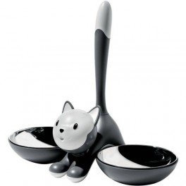 A Di Alessi Tigrito Katzennapf, Grau, 28 cm