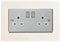 Focus Plastics DOUBLE LIGHT SWITCH SOCKET COLOURED ACRYLIC SURROUND FINGER PLATE - BUY 2 GET EXTRA 1 FREE (10 COLOURS) … (Clear)