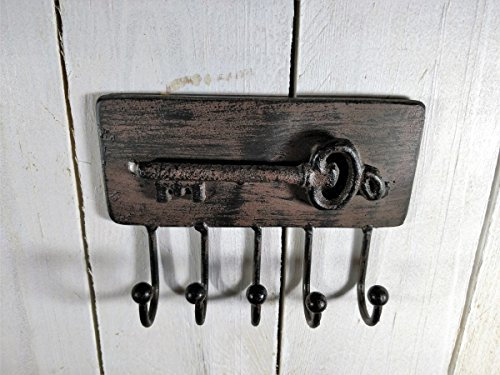 Manufaktur Lichtbogen Schlüsselleiste aus Metall - 11,5x15x3 cm - Schlüsselbrett Nostalgie