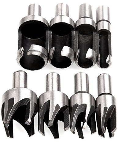 8 Pieces HSS Wood Plug Cutter Set, ASelected Tenon Cutter Drill Bits for Wood Set Trend Metric 6mm 10mm 13mm 16mm