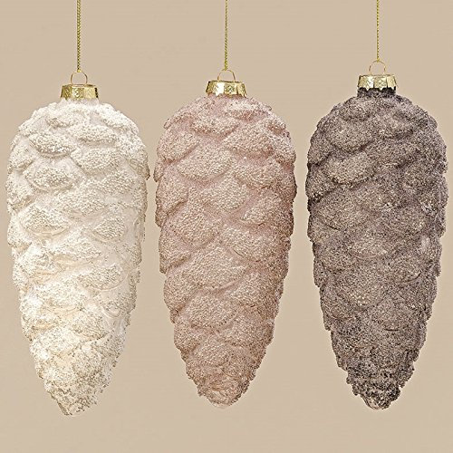 BOLTZE Hänger Zapfen Baumschmuck Glas H 16 cm Stückpreis