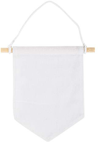 Rayher Hobby 46370102 - Banderín de tela Textil, color blanco natural, 14 x 15 cm