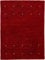 carpetfine Wollteppich Gabbeh Uni Rot 120x170 cm | Moderner Teppich für Wohn- und Schlafzimmer